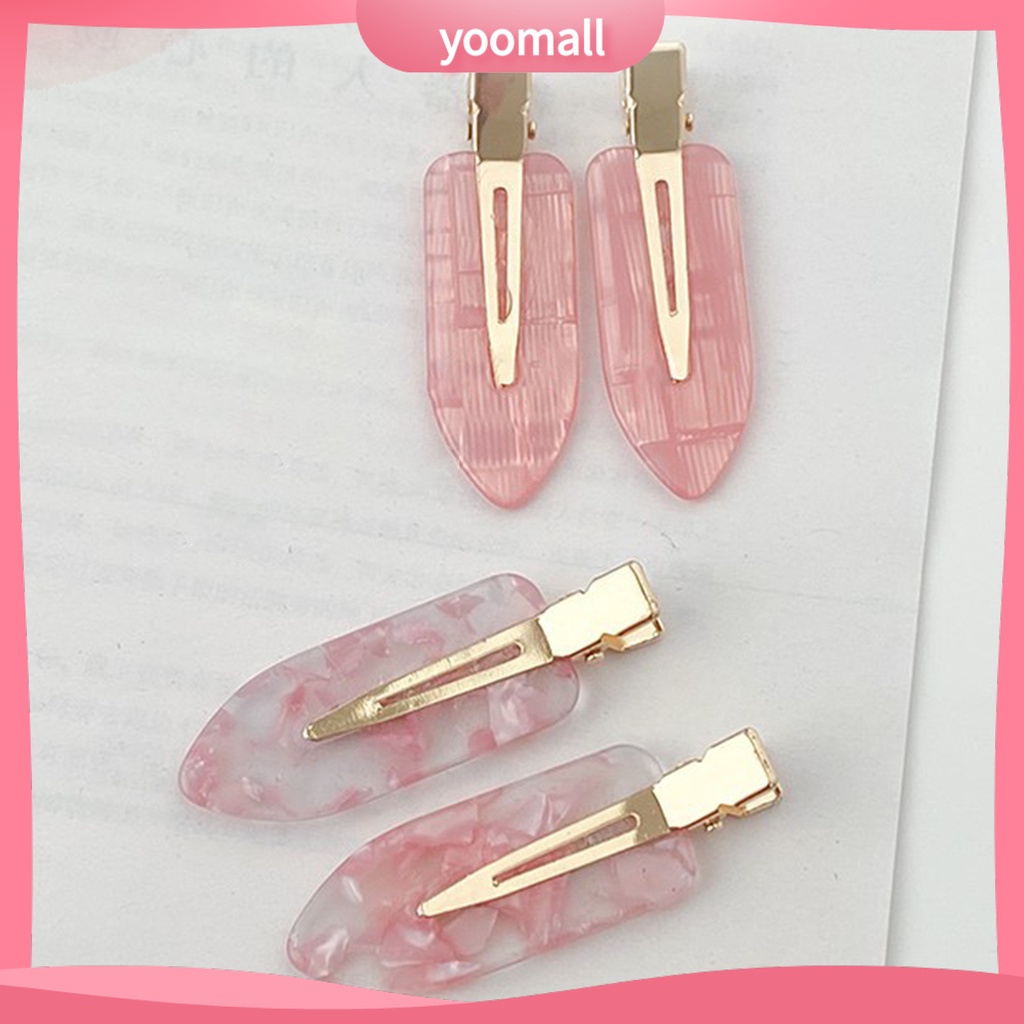 Bộ 2 Kẹp Tóc Bằng Acrylic Chống Trượt Có Răng Liền Mạch Phong Cách Hàn Quốc