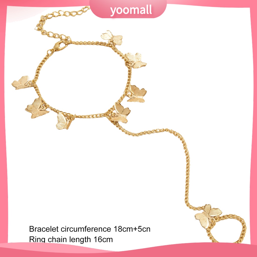 Nhẫn Hình Bướm Bằng Thép Không Gỉ Màu Sắc Đơn Giản Dành Cho Nữ