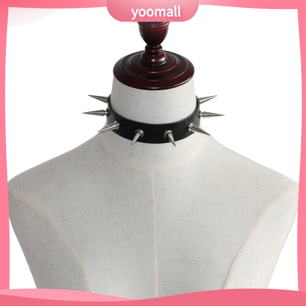 Vòng Cổ Choker Giả Da Đính Đinh Tán Thời Trang Cá Tính Dành Cho Nữ