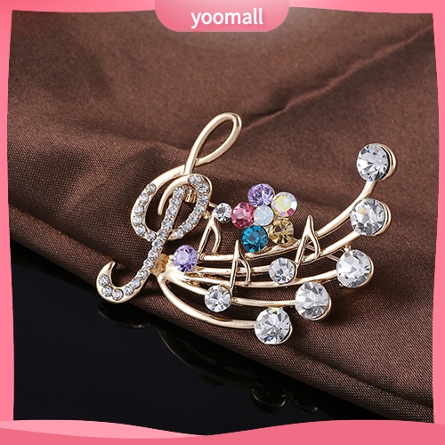 Ghim Cài Áo Hình Nốt Nhạc Đính Đá Thời Trang