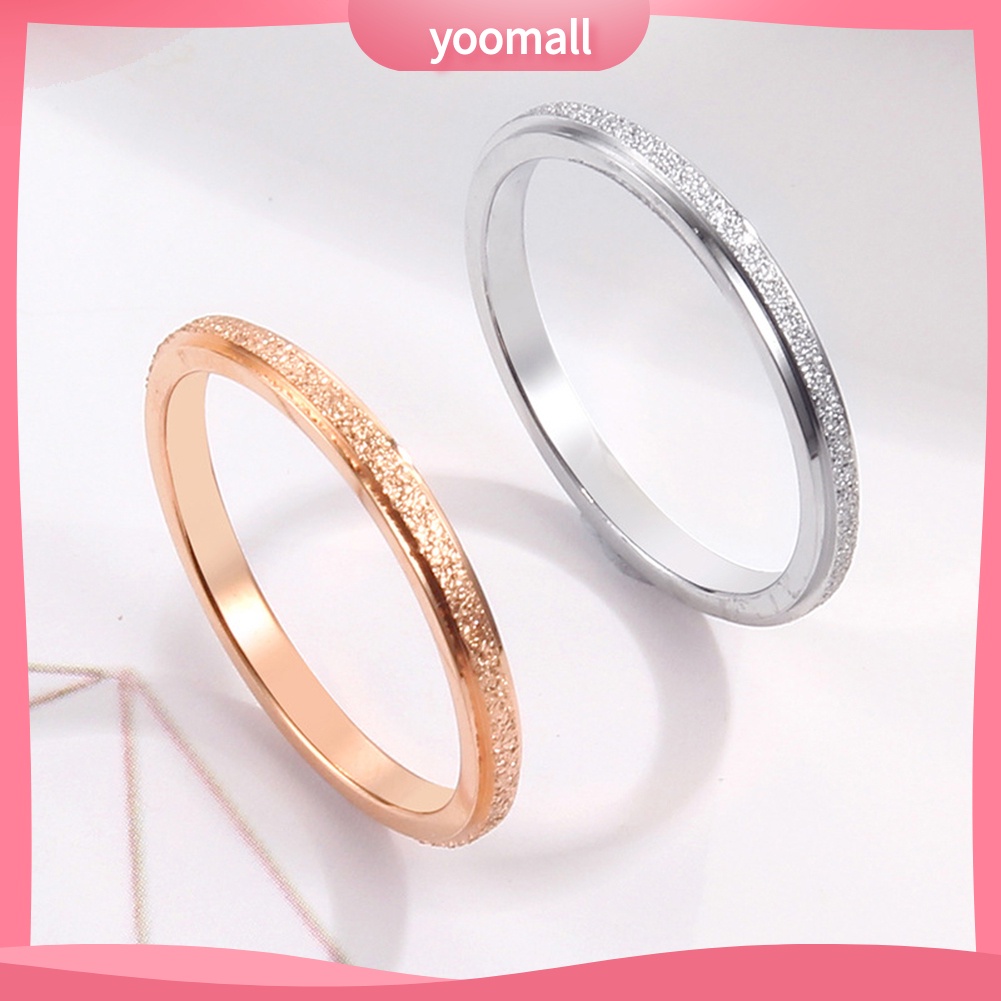 Nhẫn Cưới Thép Titan Mờ Cho Nam Nữ