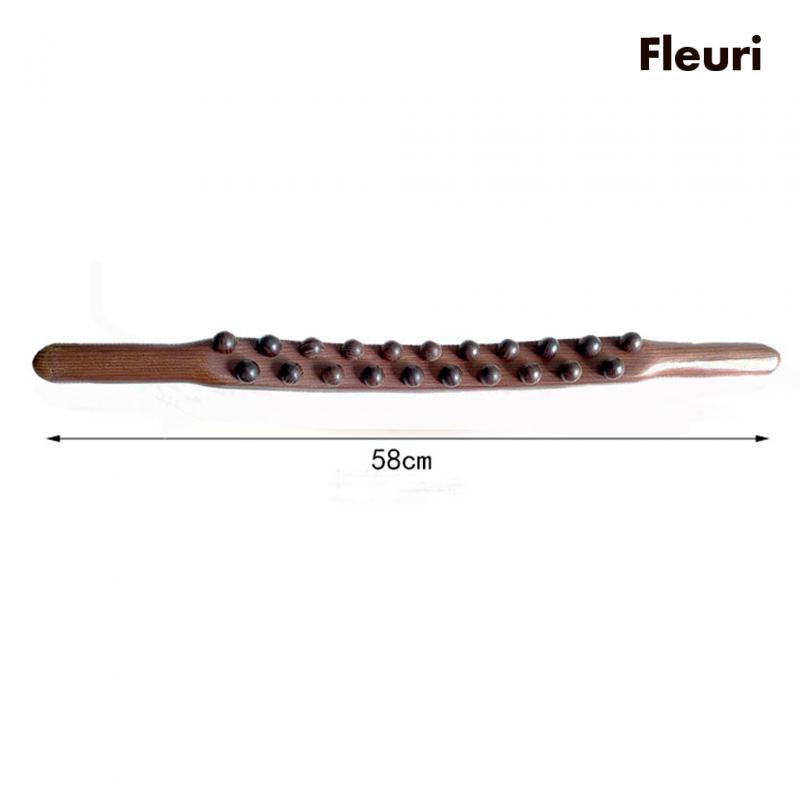 Dụng Cụ Mát Xa Gua Sha 21 Điểm Dài 22.83inch Cầm Tay Bằng Gỗ Giúp Thư Giãn Và Thư Giãn Cho Eo / Cổ / Lưng /