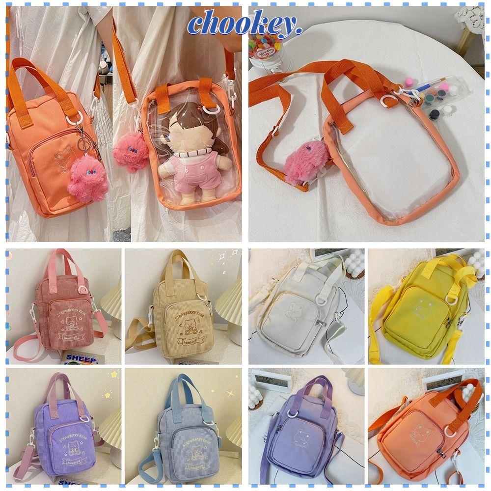 CHOOKEY Túi Đeo Chéo Vải Nhung Phong Cách Lolita Xinh Xắn 20CM