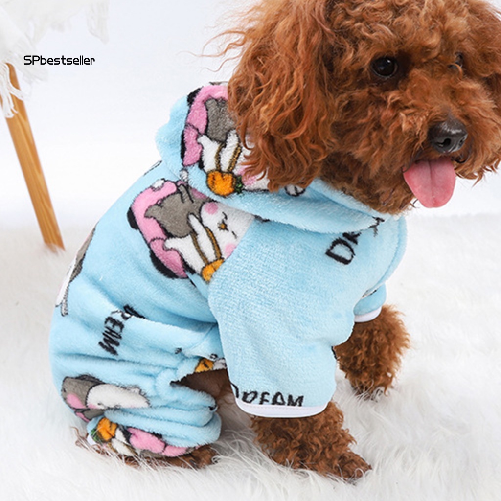 Bộ Áo Liền Quần Siêu Mềm In Họa Tiết Dễ Thương Thời Trang Cho Cún Cưng