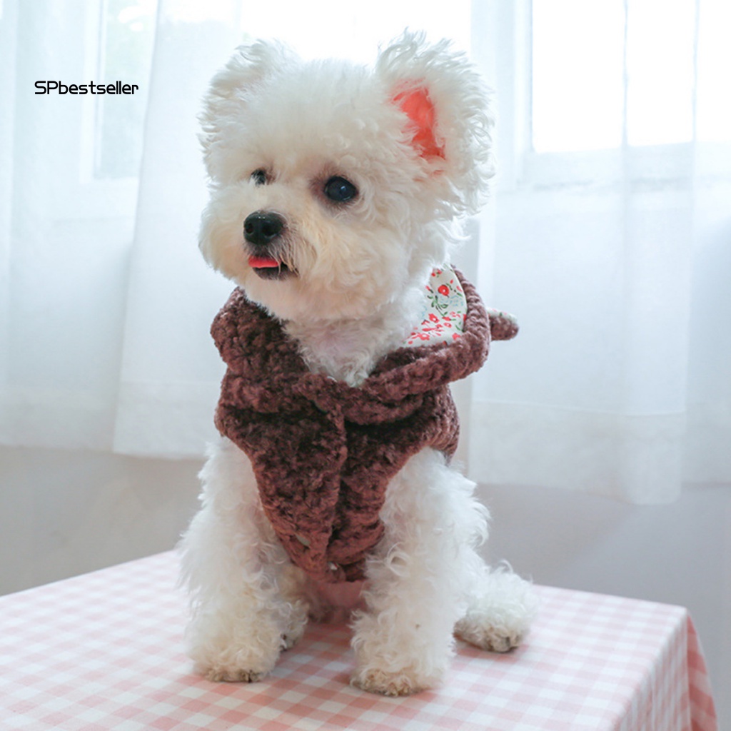 Áo Khoác Lông Nhung Chống Chó Nhỏ Dễ Thương