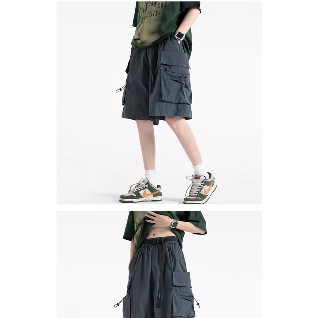 Quần Short Ống Rộng Đa Năng Phong Cách Đường Phố Mỹ Thời Trang Mùa Hè Cho Nam