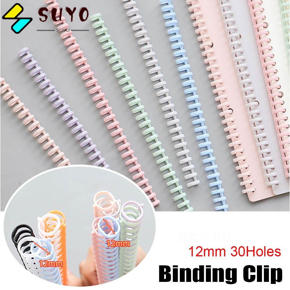SUYO Bộ 10 Vòng Kẹp Cố Định Sổ Tay 30 Lỗ 12mm Bằng Nhựa Có Thể Tháo Rời Tiện Dụng