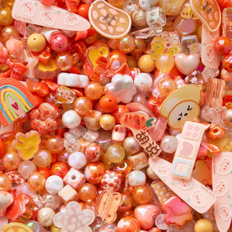 Túi 100ml Hạt Nhựa Acrylic Nhiều Màu Sắc Tự Làm Trang Sức Tiện Dụng