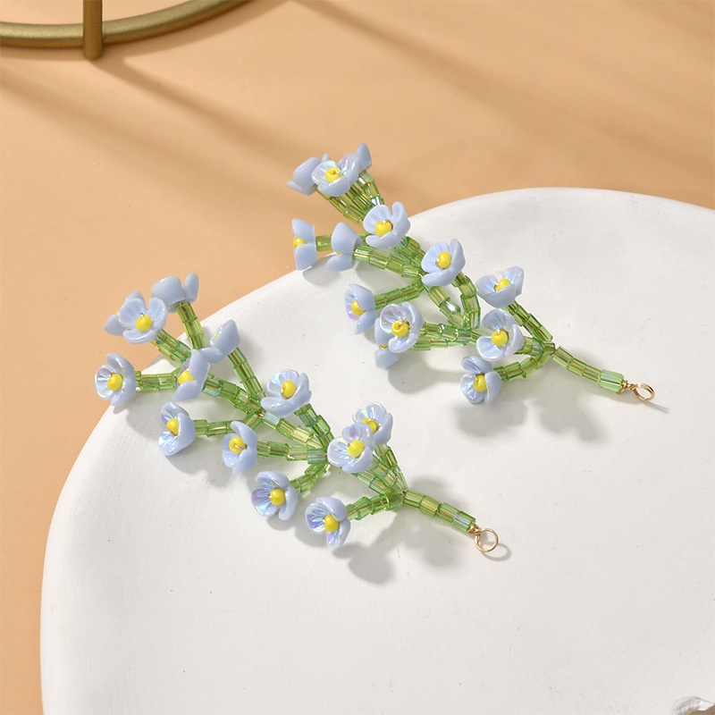 Bó Hoa Lily of the Valley Bằng Nhựa Resin Làm Phụ Kiện Kẹp Tóc Diy