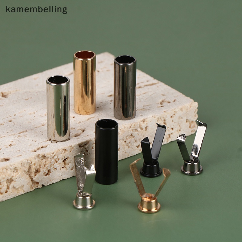 Kamembelling Set 10 Đầu Kim Loại Hình Trụ Bảo Vệ Đầu Dây Giày Diy