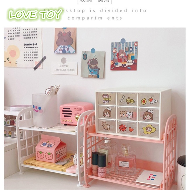 Hộp Đựng Mỹ Phẩm / Trang Sức Để Bàn Có Thể Gấp Gọn Tiện Dụng