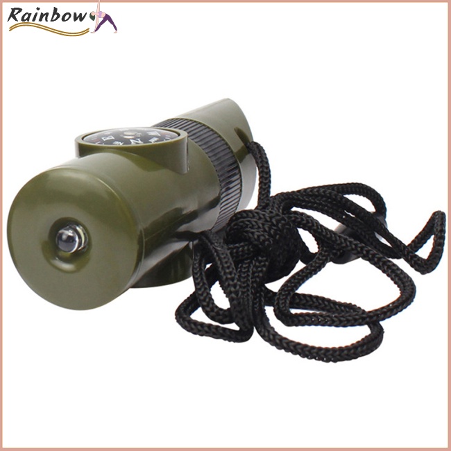 Còi Sinh Tồn Đa Năng 7 Trong 1 Có Đèn LED Và Dây Đeo Tiện Dụng