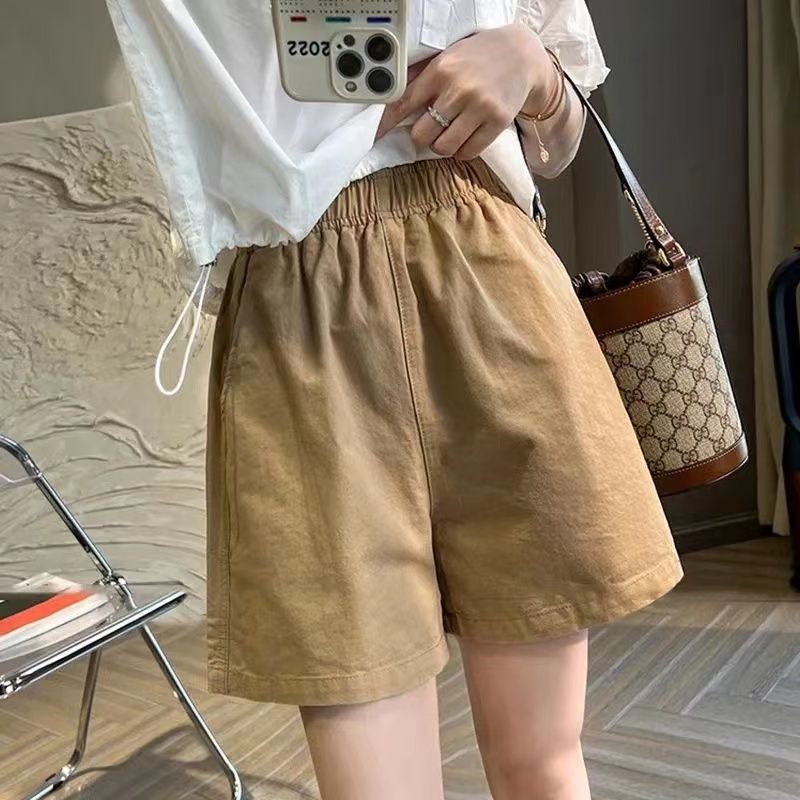 Quần Short Cotton Ống Rộng Lưng Cao Thời Trang Mùa Hè Hàng Mới Dành Cho Bạn Nữ