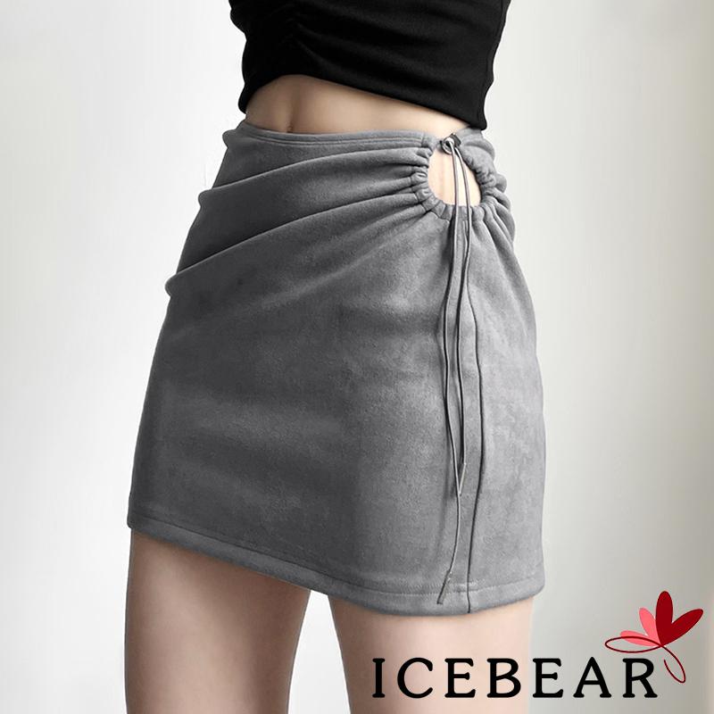 Chân Váy Chữ A Mini Lưng Cao Co Giãn Dành Cho Nữ