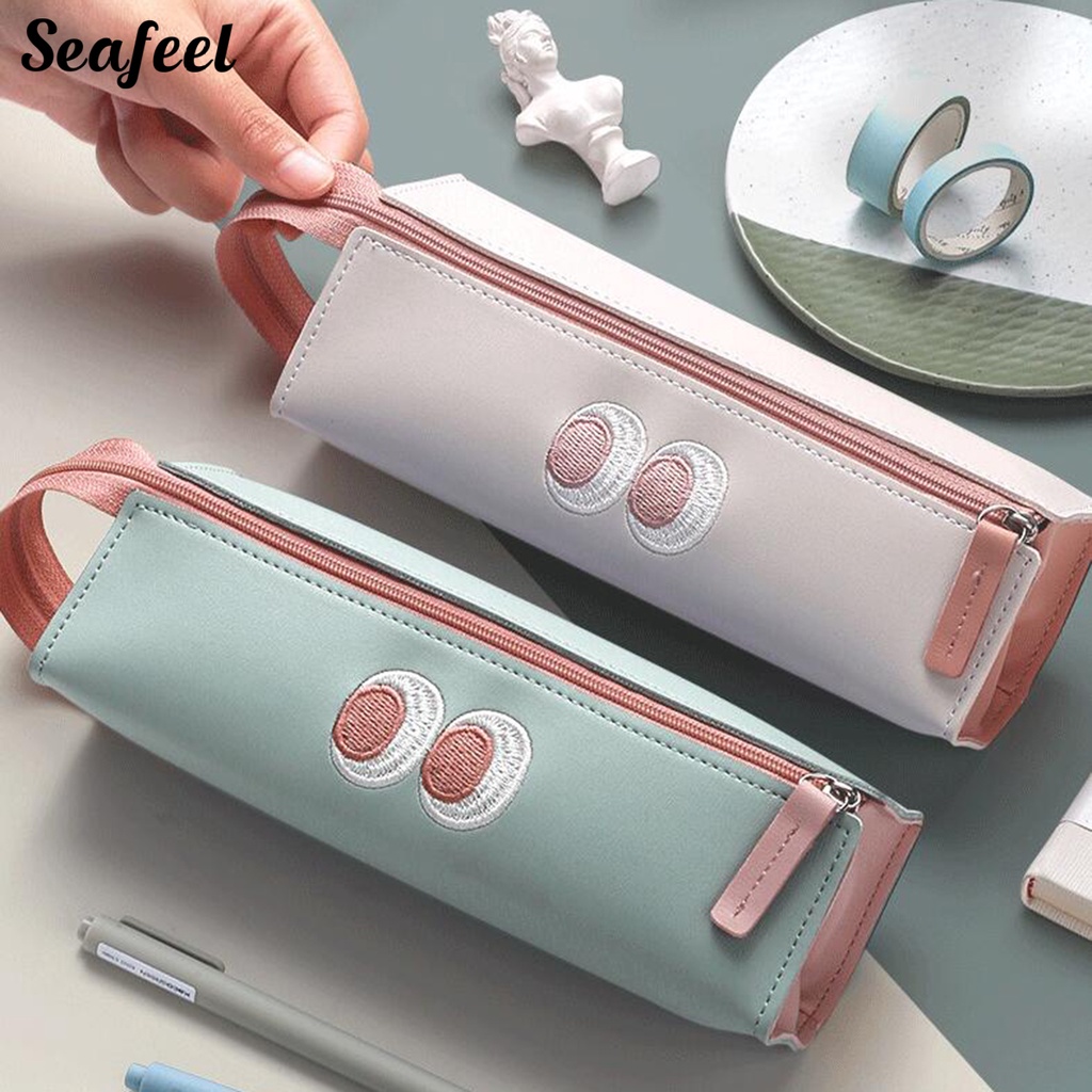 Túi Đựng Bút Bằng Da Sức Chứa Lớn Cho Nữ Sinh