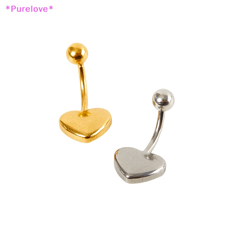 Khuyên Rốn Hình Trái Tim Bằng Thép Không Gỉ Xinh Xắn Mới