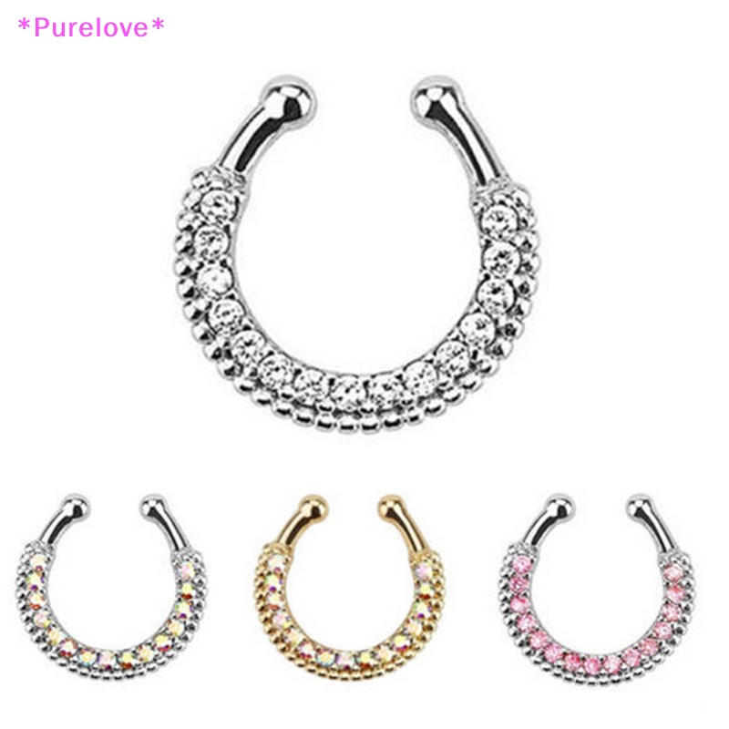 Khuyên Mũi Không Cần Xỏ Lỗ Đính Pha Lê Nhân Tạo Thời Trang Mới