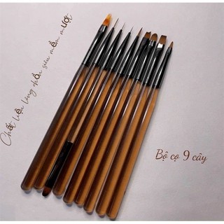 Bộ cọ 9 cây vẽ móng tay - hoainail88
