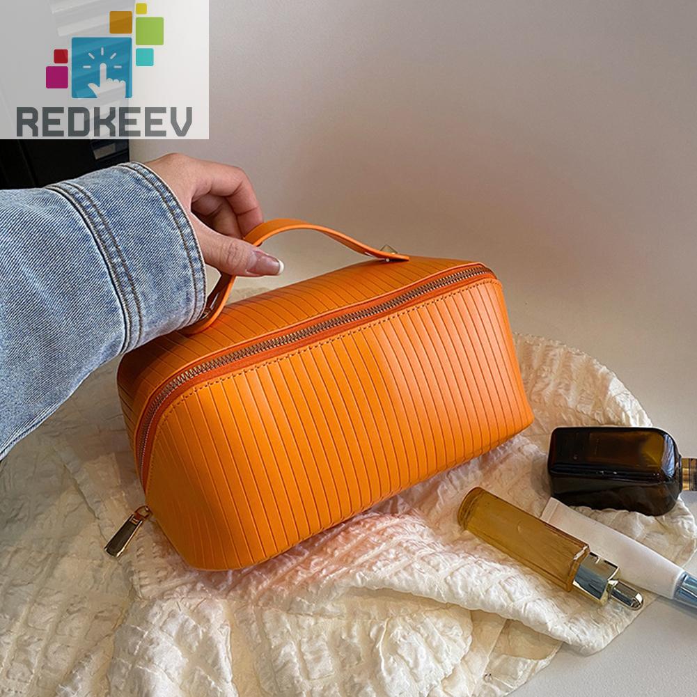 Túi Da PU Đựng Mỹ Phẩm Trang Điểm Sức Chứa Lớn Tiện Dụng