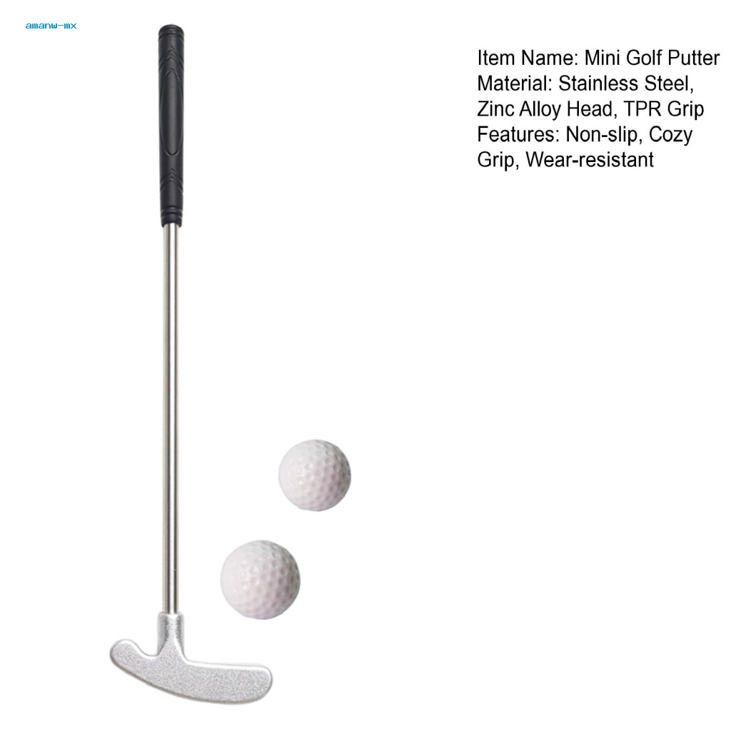 Bộ Gậy Đánh Golf Mini Để Bàn Kèm 2 Quả Bóng Bằng Thép Không Gỉ Dành Cho Người Lớn Và Trẻ Em