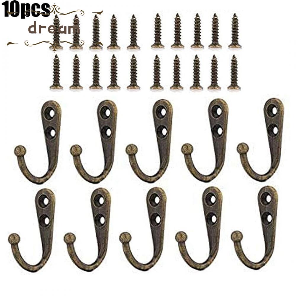【DREAMLIFE】Hooks Bedroom Hanging Coat Holder Tools W/20 Pieces Screws Wall Mounted