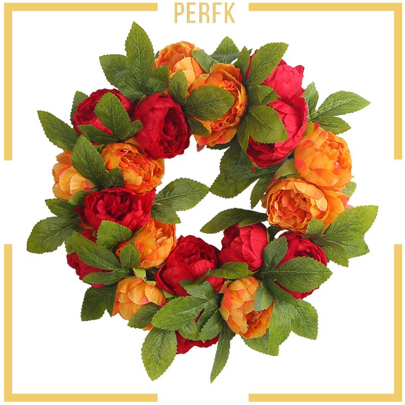 Vòng Hoa Mẫu Đơn Nhân Tạo Treo Tường Trang Trí