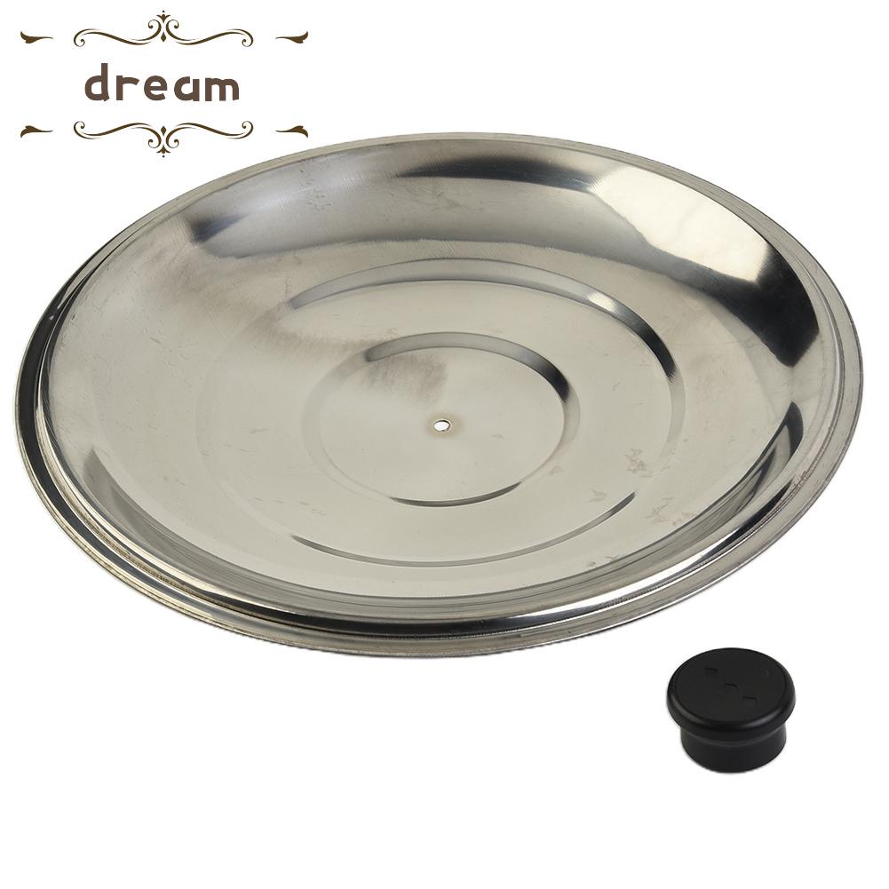 【DREAMLIFE】Versatile Stainless Steel Lid for Cooking Pans with Black Plastic Knob 32cm