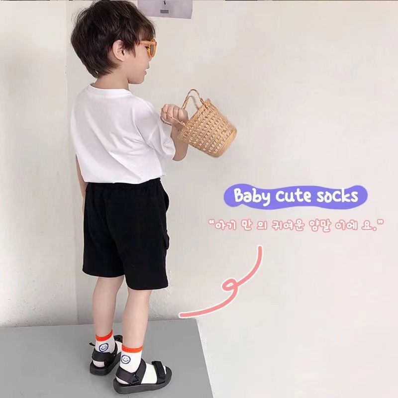 [Hàng Mới Về] Vớ Cotton Mỏng Thoáng Khí Phong Cách Mùa Hè Dễ Phối Đồ Dành Cho Trẻ Sơ Sinh