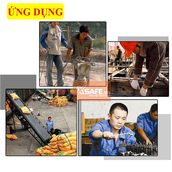 Găng Tay Bảo Hộ Lao Động Sợi Poly 50G Ôm Sát, Chống Trượt, Chống Giãn, Thao Tác Linh Hoạt (Màu Trắng-Loại Dày)