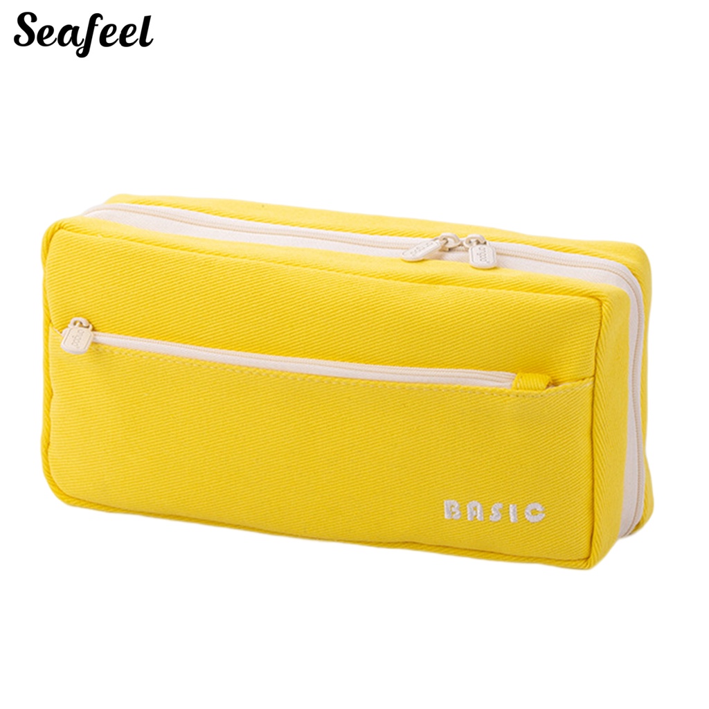 Túi Đựng Bút Nhiều Ngăn Sức Chứa Lớn Có Khóa Kéo Cho Học Sinh