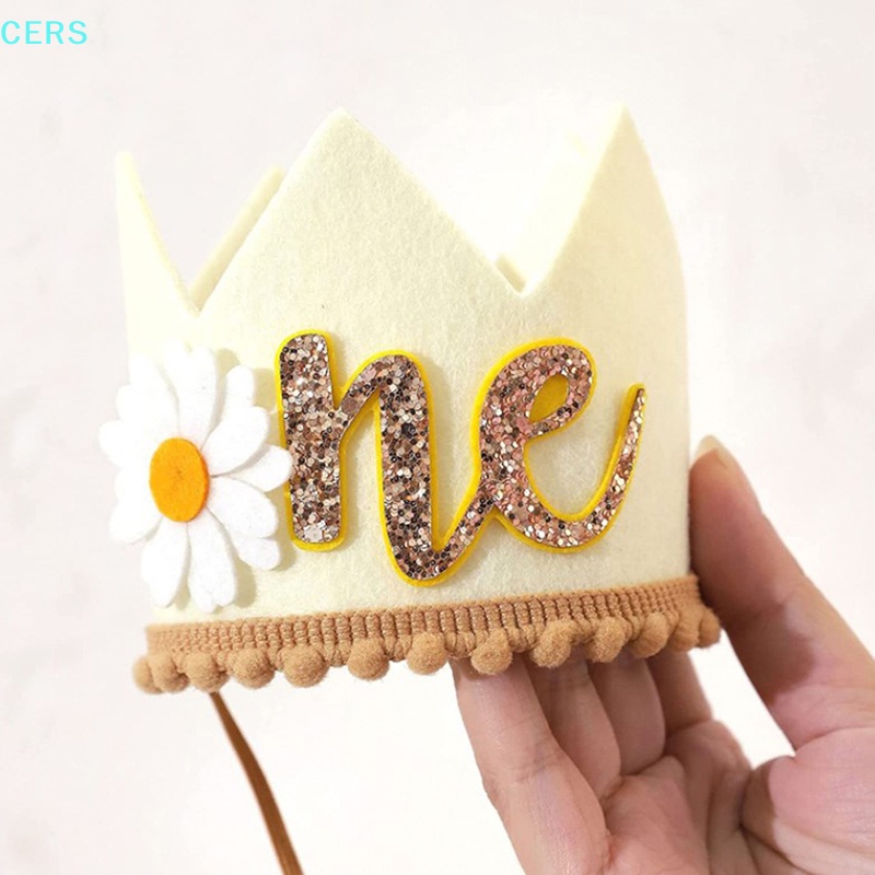 Nón Sinh Nhật 1 Tuổi Hình Vương Miện Bằng Vải Nỉ Cho Bé RS