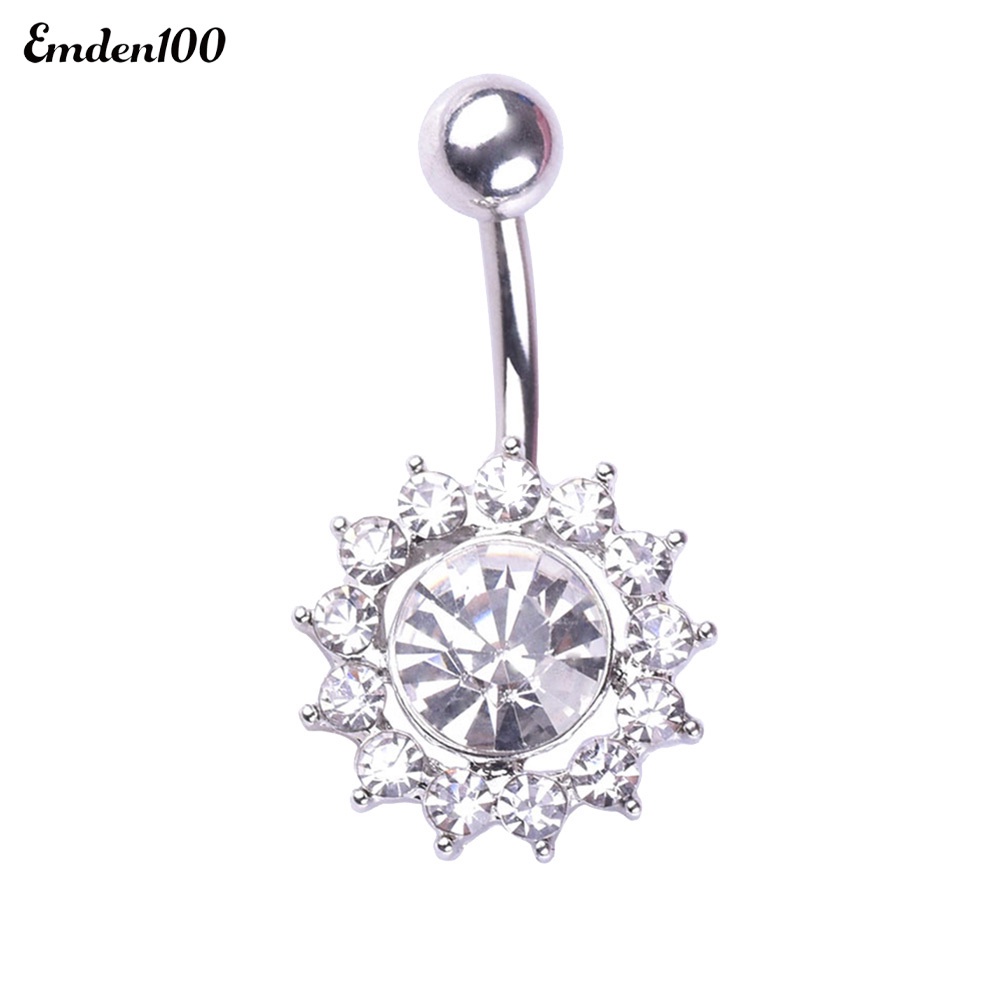 Khuyên Rốn Đính Đá Hình Hoa Quyến Rũ Cho Nữ