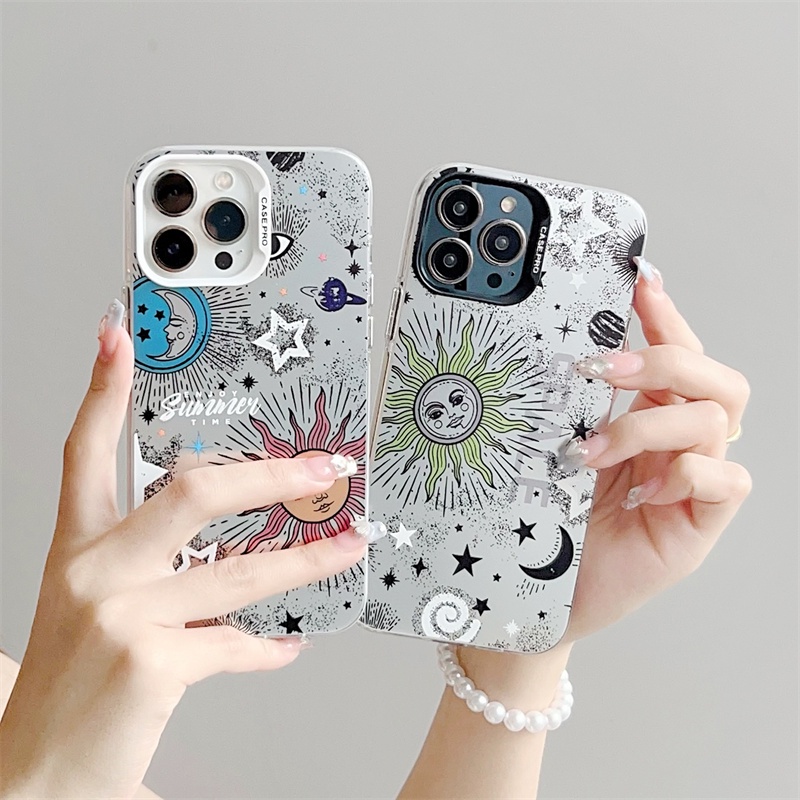 Ốp Điện Thoại Dẻo Họa Tiết Bầu Trời Đầy Sao Thời Trang Chống Sốc Cho IPhone 14 13 12 11 Pro MAX