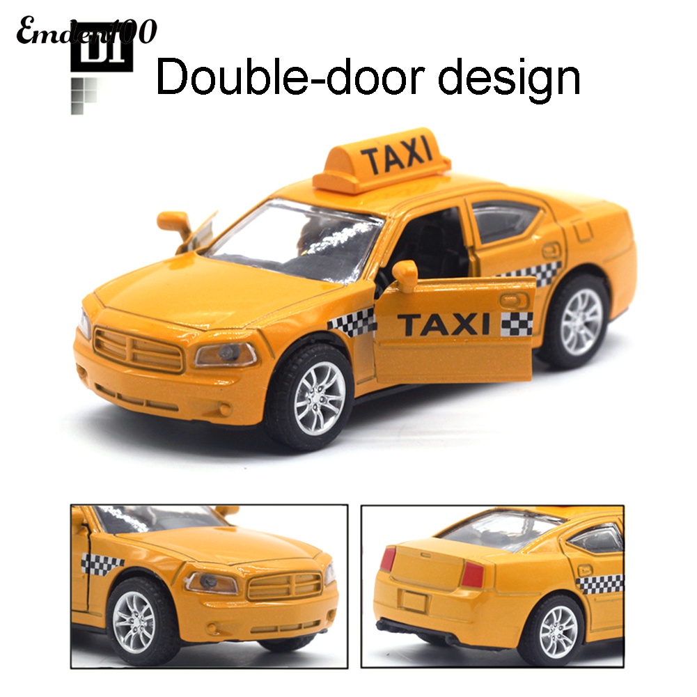 Mô Hình Xe Taxi Emden Emden 1 / 32 Bằng Hợp Kim Có Đèn LED Và Âm Thanh Giáo Dục Cho Bé