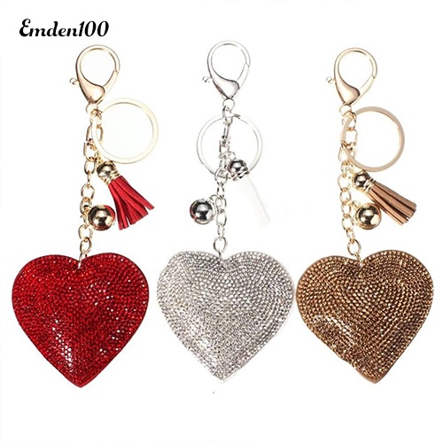 Móc Khóa Hình Trái Tim Đính Đá Thanh Lịch