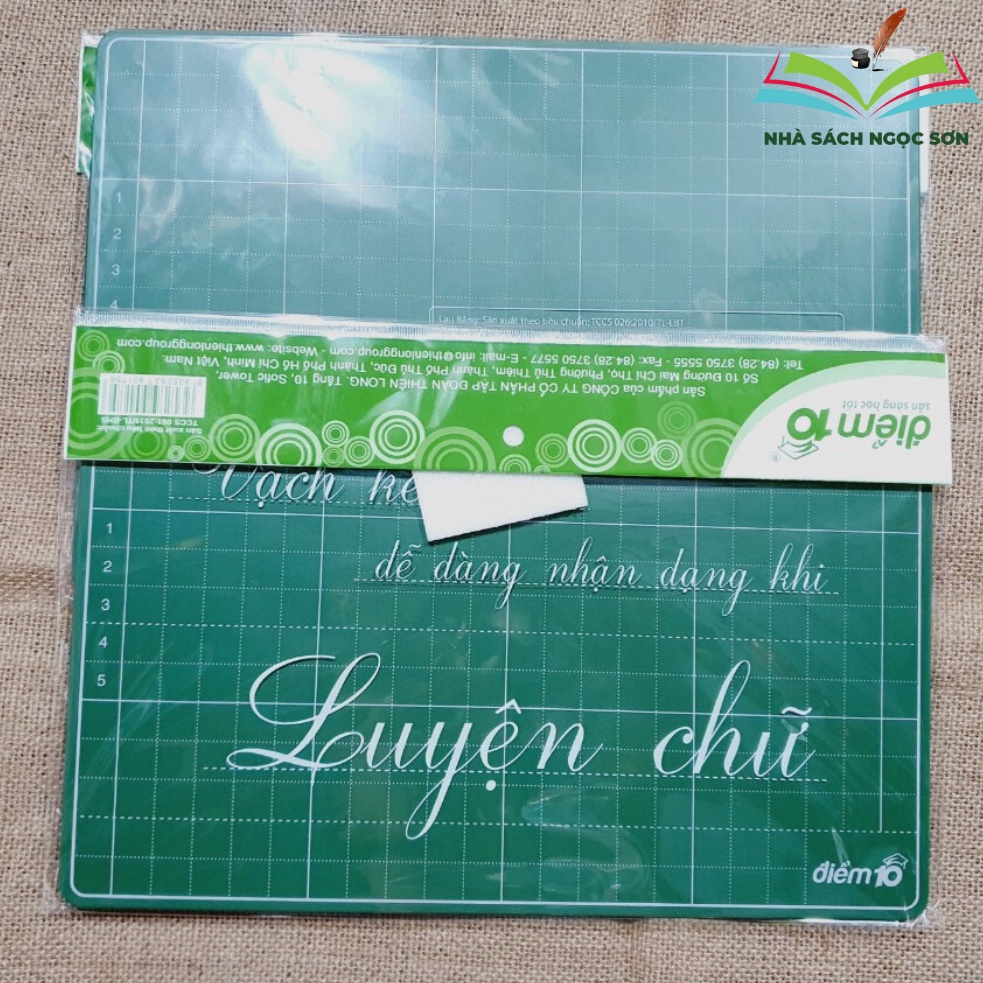 Bảng Học Sinh 2 Mặt 4 Ô Li và 5 Ô Li A4 Thiên Long B018 Tặng Kèm Đồ Lau Bảng DCHT