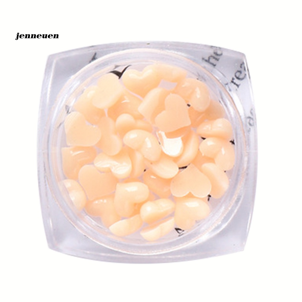 Bộ 40 Phụ Kiện Trang Trí Móng Tay Hình Trái Tim Đính Đá Xinh Xắn