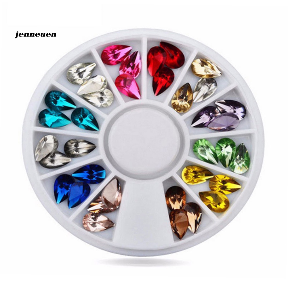 Khay Đựng Hạt Cườm 3D Hình Giọt Nước Nhiều Màu Sắc Trang Trí Móng Nghệ Thuật DIY