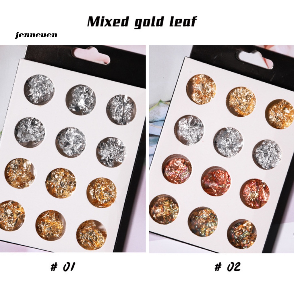 Set 12 Lá Nhôm Mini Đính Móng Nghệ Thuật