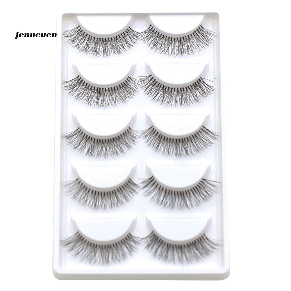 Bộ 5 Cặp Lông Mi Giả Nối Dài Tự Nhiên