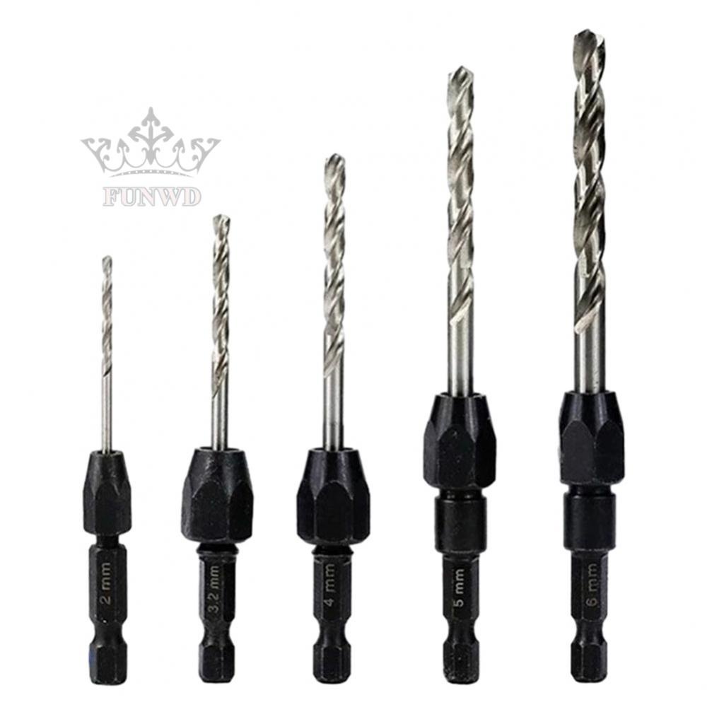 【FUNWD】Drill Bit Precision 6.35mm Carbon Steel Convenient Countersink Drill Bit