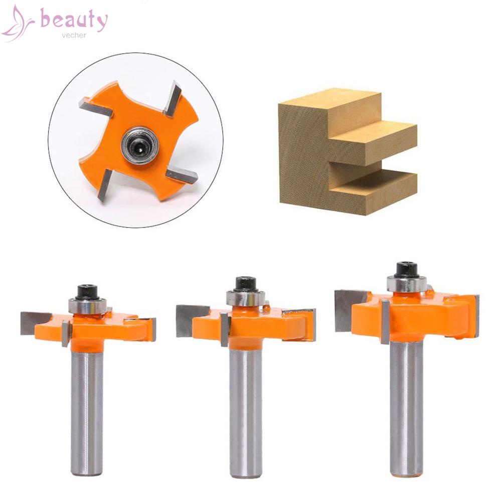 Mũi Phay Router Loại T 8mm Lâu Trôi Kèm Vòng Bi Cho Ngăn Kéo
