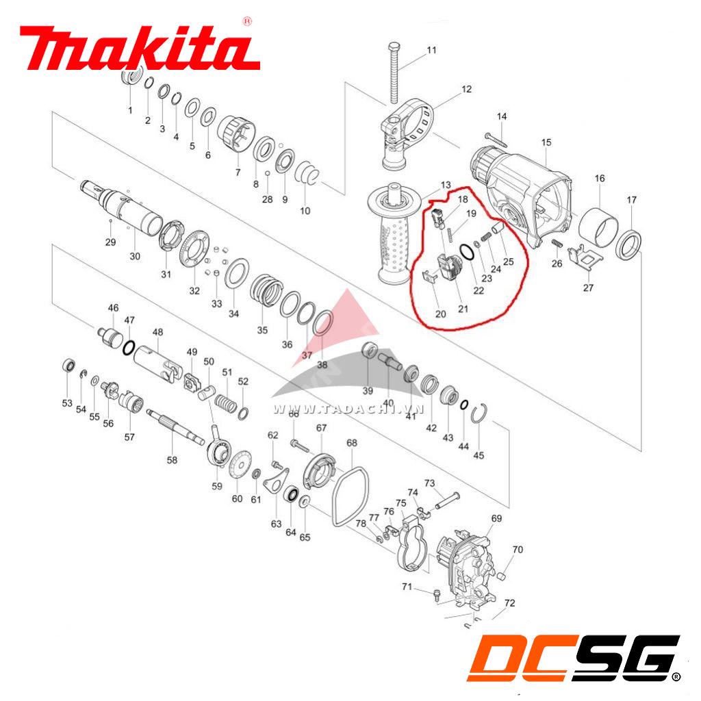 Bộ nút chuyển chế độ cho máy khoan bê tông Makita DHR242/DHR243/DHR244 | DCSG