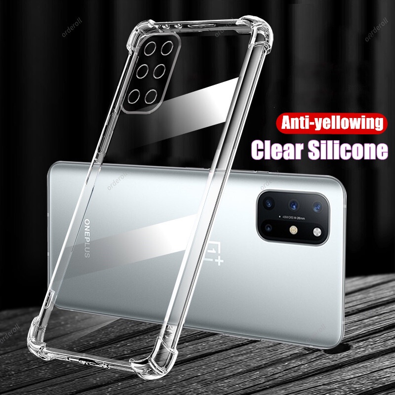 Dành Cho OnePlus 8T 8T + 5G KB2001 KB2000 KB2003 KB2005 KB2007 Cao Su Mềm Linh Hoạt Pha Lê Trong Suố
