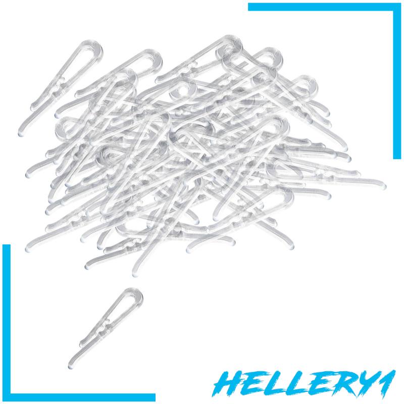 Set 200 Kẹp Cá Sấu Trong Suốt Hình Chữ U Có Thể Tái Sử Dụng Dùng Để Kẹp Quần Áo / Áo Sơ Mi / Áo Sweater