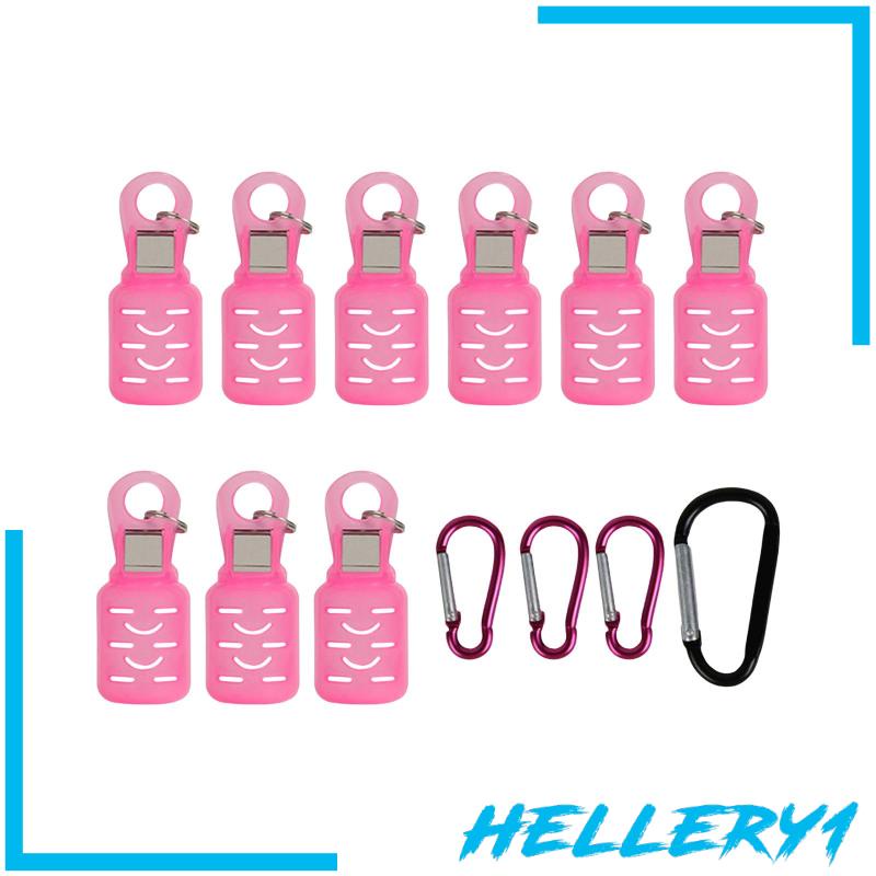 Set 9 Hộp Gỗ Đựng Mực / 4 Móc Câu Cá Chuyên Dụng Ốp