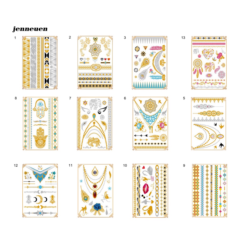 Miếng Dán Hình Xăm Cơ Thể Màu Vàng Đồng Thân Thiện Với Môi Trường