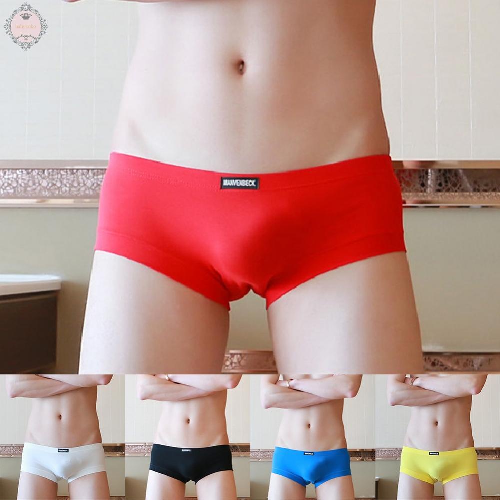 Mens Seamless Breathable Comfy Boxers Underwear Bulge Briefs Shorts Underpants