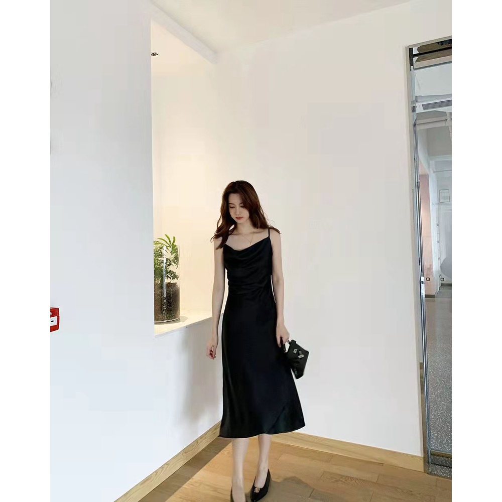 Đầm Hai Dây Dáng Chữ a Dài Chiết Eo Thời Trang Mùa Hè Kiểu Mới Dành Cho Bạn Nữ HZFWC1219