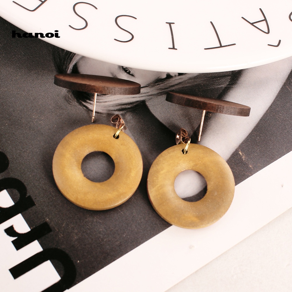 Khuyên Tai Nữ Bằng Gỗ Thời Trang Cổ Điển